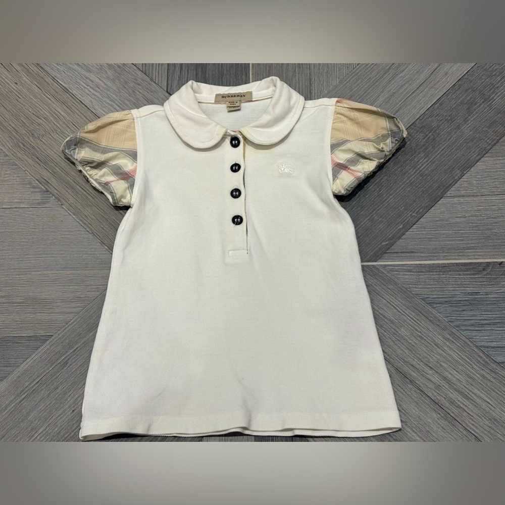 Burberry Girls Toddler Short Sleeve Polo Shirt, 3Y/98cm